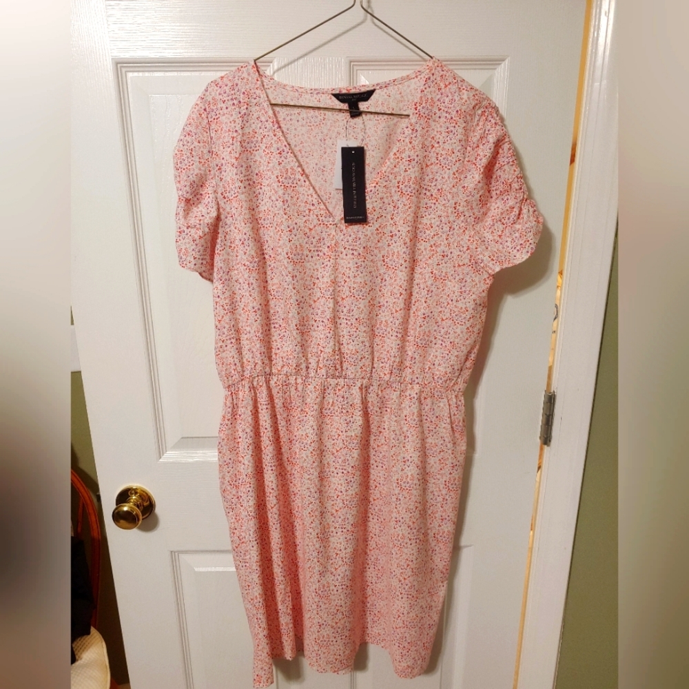 Puff-Sleeve Fit and Flare Dress